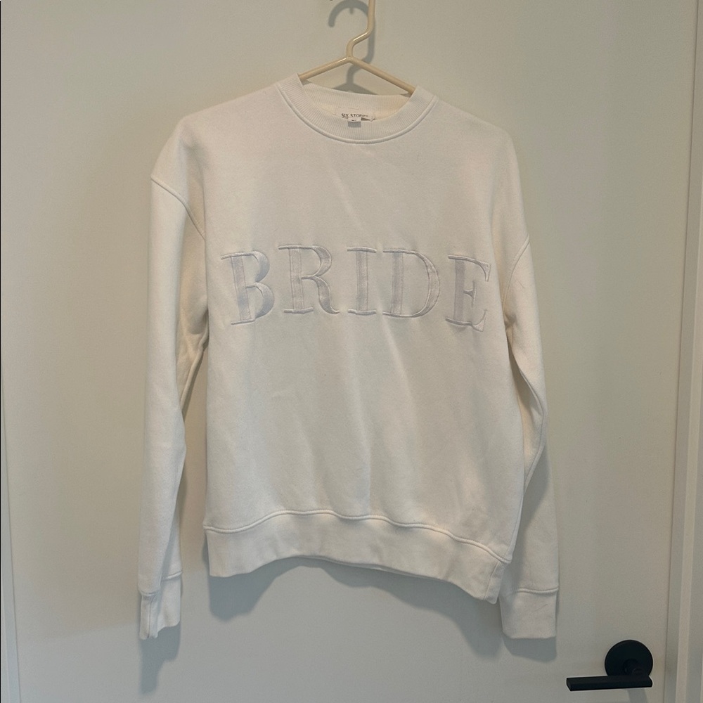Bride Statement Sweatshirt White - image 2